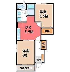 間取図画像 2DK