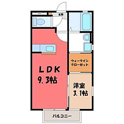 グランフィールドB 1SKの間取図画像
