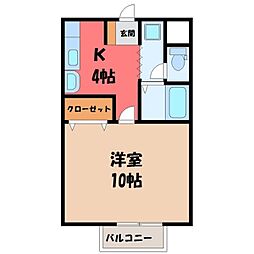 ビラエスペランサ 1Kの間取図画像