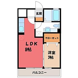 ラ・ルーチェ 1LDKの間取図画像