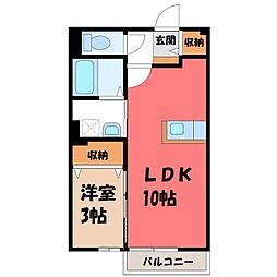 エターナルB 1SKの間取図画像