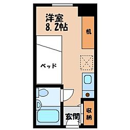 phoenix瑞雲 ワンルームの間取図画像