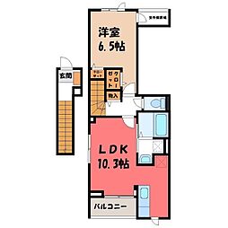 雀宮町アパート（028256101） 2階