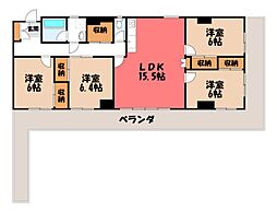 セントラルグリーンマンション 4LDKの間取図画像