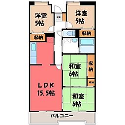 ルミエール薬師寺 4LDKの間取図画像