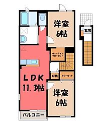 ペコラ・ディ・コッティA 2LDKの間取図画像