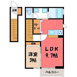ル・シエル 1LDKの間取図画像