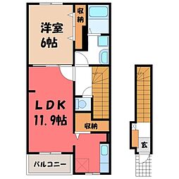 リアンジュ 1LDKの間取図画像