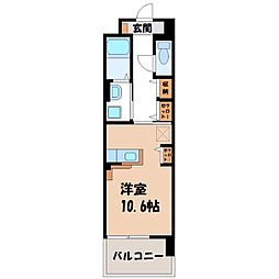 カシリ・エスポワール 1Kの間取図画像