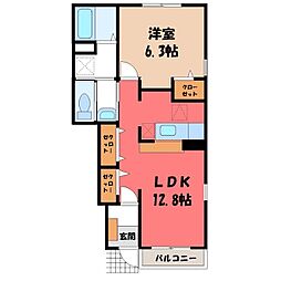 ルーナフィオーレ 1LDKの間取図画像