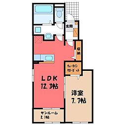 ドリーム大島6 1LDKの間取図画像