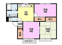 カーサペスカ 3DKの間取図画像
