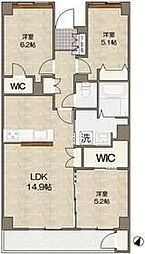 ＣＲＯＴＨ　Ｏｍｉｙａ 6階3LDKの間取り
