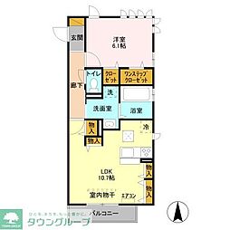 JR京浜東北・根岸線 大宮駅 徒歩24分の賃貸アパート 1階1LDKの間取り