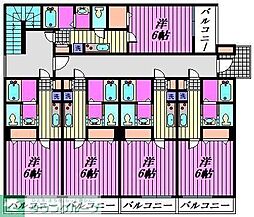 東武野田線 大和田駅 徒歩9分の賃貸アパート 1階1Kの間取り