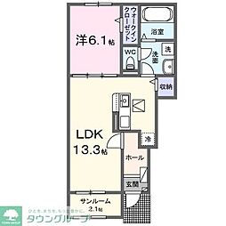 花崎北2丁目アパート(028349801) 1LDKの間取図画像