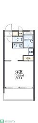 レオパレスＧＯＬＤ 3階1Kの間取り