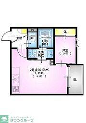 ＲＥＧＡＬＥＳＴ　Ｓ　大和田 1階1LDKの間取り