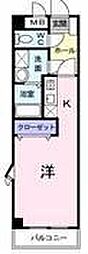 ラフレシール 1階1Kの間取り