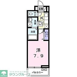 ブライトハウスＫ・Ｈ　III 1階1Kの間取り