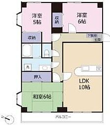 プレステージロイヤルハウス 3LDKの間取図画像