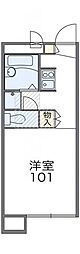 レオパレスパーシル 1Kの間取図画像