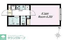 さいたま市北区日進町2丁目アパート 1Kの間取図画像