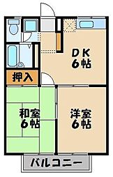 エステートピアA&K 2DKの間取図画像