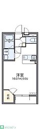 レオネクストレミュウ 1Kの間取図画像