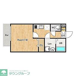 ジーメゾン埼玉本郷町プリミア 1Kの間取図画像