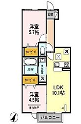 ルミナステラス 2LDKの間取図画像