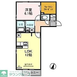 ステラウエスト 1LDKの間取図画像