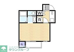 ルストーレ白岡 1Kの間取図画像