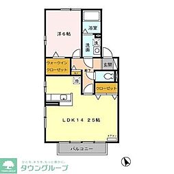コートアステール2 1LDKの間取図画像