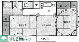 新井荘 3Kの間取図画像
