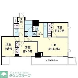 オープンレジデンシア大宮フロント 3LDKの間取図画像