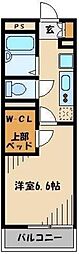 レオパレス山崎88 1Kの間取図画像