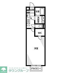 アムールコンセルト 1Kの間取図画像