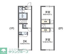 レオパレスグッド・ラック 2DKの間取図画像