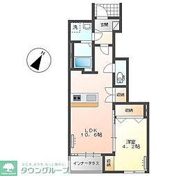 リアン・V 1LDKの間取図画像