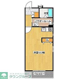ガーデンコート ワンルームの間取図画像