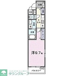 ヒカルサ熊谷サウス 1Kの間取図画像