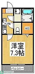リベルタ2 1Kの間取図画像