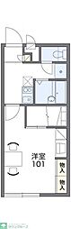 レオパレスミラージュ 1Kの間取図画像