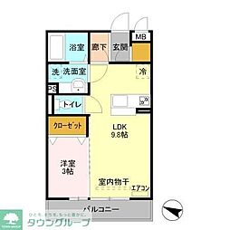 フローラ 1LDKの間取図画像