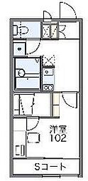 レオパレスユートピア白岡 1Kの間取図画像