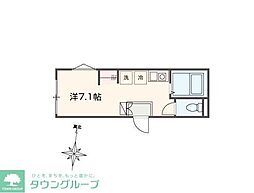 MELLAS日進Terrace ワンルームの間取図画像