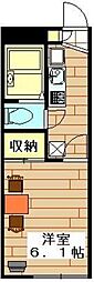 レオパレスMK 1Kの間取図画像