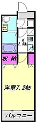 レオパレスリヴェール 1Kの間取図画像