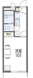 レオパレスMINE 1Kの間取図画像